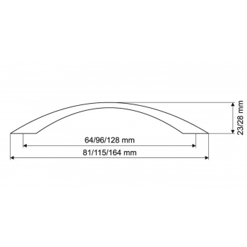 Uchwyt UP8108/128 aluminium